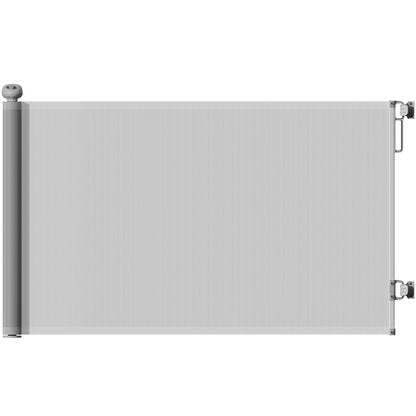 PawHut Retractable Stair Gate Extends Up to 140 cm Wide, Dog Gate for Doorways, Stairways, Hallways, Grey
