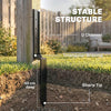Outsunny 2 Pack Fence Post Repair Kit, 81 cm Metal Fence Post Support with Drill, Garden Ground Spikes for Broken Gate, Posts