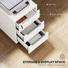HOMCOM Three-Drawer Locking Filing Cabinet - White