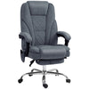Vinsetto Massage Office Chair, Heated Reclining Computer Chair with Adjustable Height and Footrest, Dark Grey