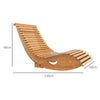 Outsunny Outdoor Rocking Chair w/ Slatted Seat, Wooden Rocking Chair, 130cm x 60cm x 60cm, Light Brown