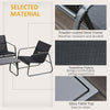 Outsunny Four-Piece Minimalistic Garden Sofa Set - Black