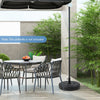Fillable Round Umbrella Base Stand for Yard Garden Poolside