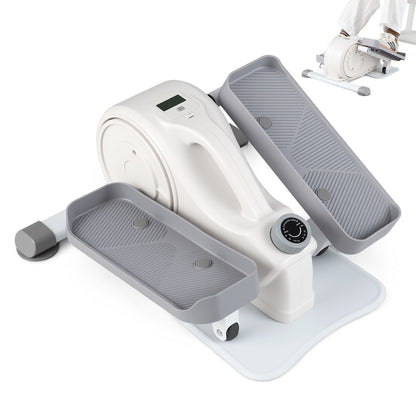 Under Desk Elliptical Pedal Exerciser with Forward in White
