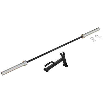SPORTNOW 210cm Barbell Set, Barbell Bar for 5cm Weight Plates for Loading 200kg Weight Plates, for Home Gym Weight Training