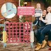 Upgraded 4-to-Score Game Set with Basketball Hoop and Toss Ring for Kids and Adults-Navy