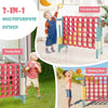 Upgraded 4-to-Score Game Set with Basketball Hoop and Toss Ring for Kids and Adults-Navy