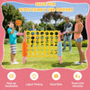 Upgraded 4-to-Score Game Set with Basketball Hoop and Toss Ring for Kids and Adults-Pink