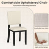Upholstered Dining Chairs Set of 4 with Soft Padded Seat and Solid Wood Frame