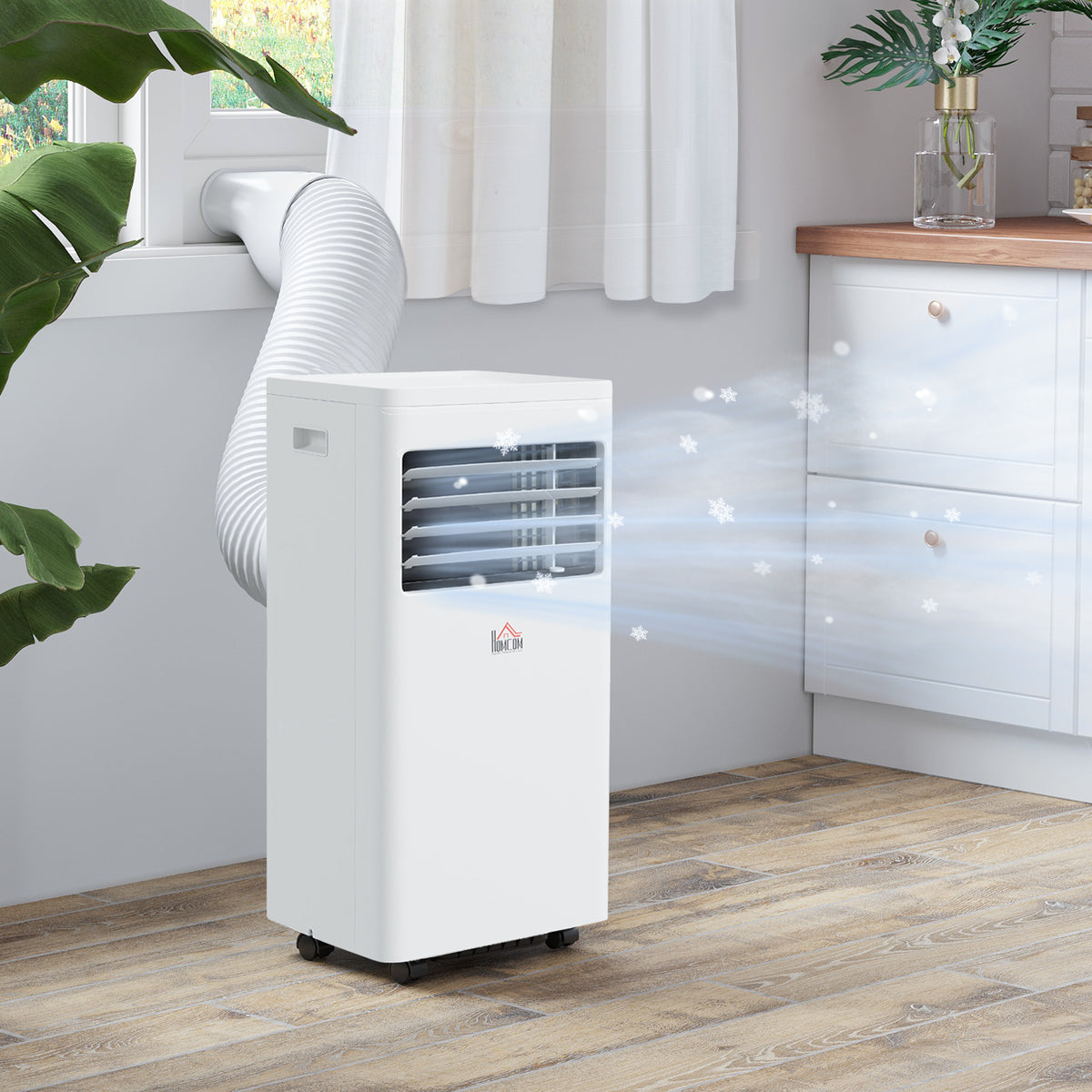 HOMCOM 7000 BTU Air Conditioning Unit in White