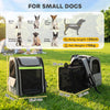 PawHut Dog Carrier Backpack Expandable, Breathable Pet Carrier Bag for Small Puppy Cat with Reflective Strip for Travel Hiking