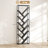 HOMCOM 10 Shelf Industrial-Style Bookshelf - Black/Grey