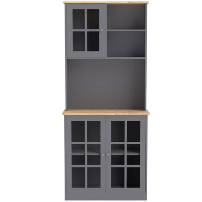 HOMCOM Kitchen Pantry in Grey