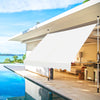 UV-Resistant Waterproof Deck Awning with Manual Crank Handle-Beige