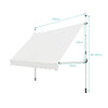 UV-Resistant Waterproof Deck Awning with Manual Crank Handle-Beige