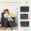 HOMCOM 2 in 1 design Kids Sofa Armchair with Footrest for Children Playroom Bedroom Living Room, 55 x 50 x 67cm, Grey