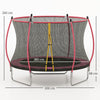 SPORTNOW 10ft Outdoor Trampoline with Enclosure Net, Spring Cover, Pink