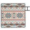 Outsunny Picnic Blanket, 200x200CM Large Beach Blanket Outdoor Picnic Mat with Integrated Strap for Camping, Mix-Colour