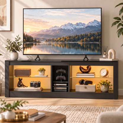 HOMCOM TV Stand Cabinet in Black