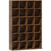 HOMCOM CD Storage Unit with Adjustable Shelves, 89 x 130.5 cm, Rustic Brown