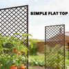 Outsunny Garden Arch, Garden Arbor with 8mm Wicker and Flat Top, Natural Wood Finish