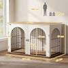 PawHut Dog Crate Furniture, Indoor Dog Cage with Double Doors for Large Breeds, Pet Kennel End Side Table