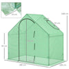 Outsunny Walk In Tomato Greenhouse Garden Outdoor Mini Greenhouse Flower Planter Steel Frame with Zipped Door & Window, PE Cover, 180 x 100 x 168CM, Green
