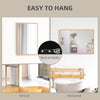 HOMCOM Wall Bathroom Mirror, 70 x 50 cm Wall-Mounted Mirror for Living Room, Bedroom, Hallway, Natural Wood