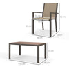 Outsunny Seven-Piece Garden Dining Set, with Plastic Wood-Top Table - Brown
