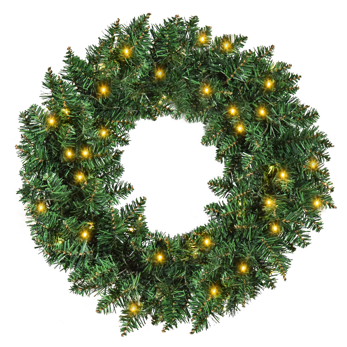 HOMCOM 55CM Pre-lit Christmas Wreath