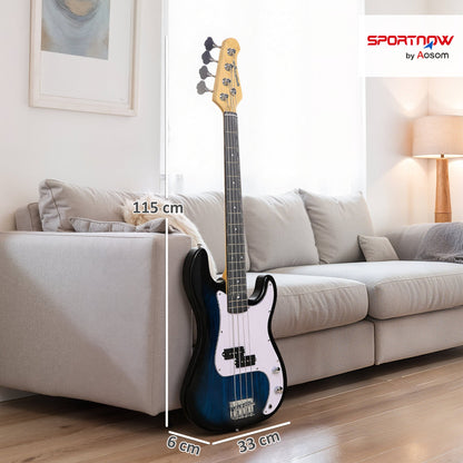 SPORTNOW 4 String Full Size Electric Bass Guitar for Beginners