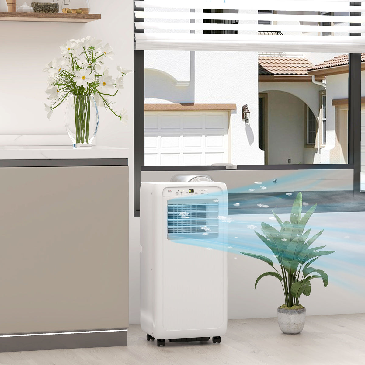 HOMCOM BTU Mobile Air Conditioner