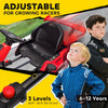 HOMCOM 24V Electric Go Kart for Kids with Adjustable Seat for 6-12 Years, Red
