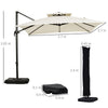 Outsunny Steel Frame Outdoor Roma Cantilever Umbrella