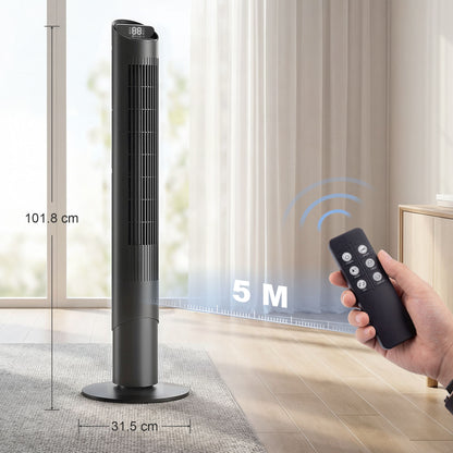 HOMCOM Tower Fan in Black