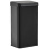 HOMCOM 50L Sensor Bin with Soft-Close Lid, Stainless Steel Automatic Touchless Motion Sensor Kitchen Bin, Black