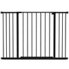 PawHut Dog Gate Pet Safety Gate Stair Barrier Pressure Fit Adjustable 76-82/86-97/101-107 cm, Black