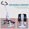 HOMCOM Stepper w/ Handle Hand Grip Workout Fitness Machine For Fitness Aerobic Exercise Home Gym White
