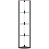 HOMCOM LED Floor Lamp with Shelves, Dimmable Standing Lamp with Foot Switch for Living Room, Bedroom, Black