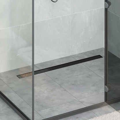 vidaXL 2 in 1 Shower installed in a modern tiled bathroom floor