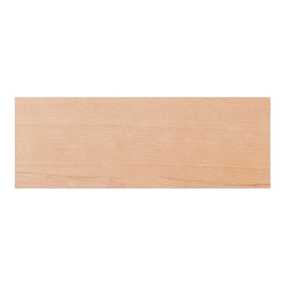 A close-up view of the natural beech wood grain on a stair tread