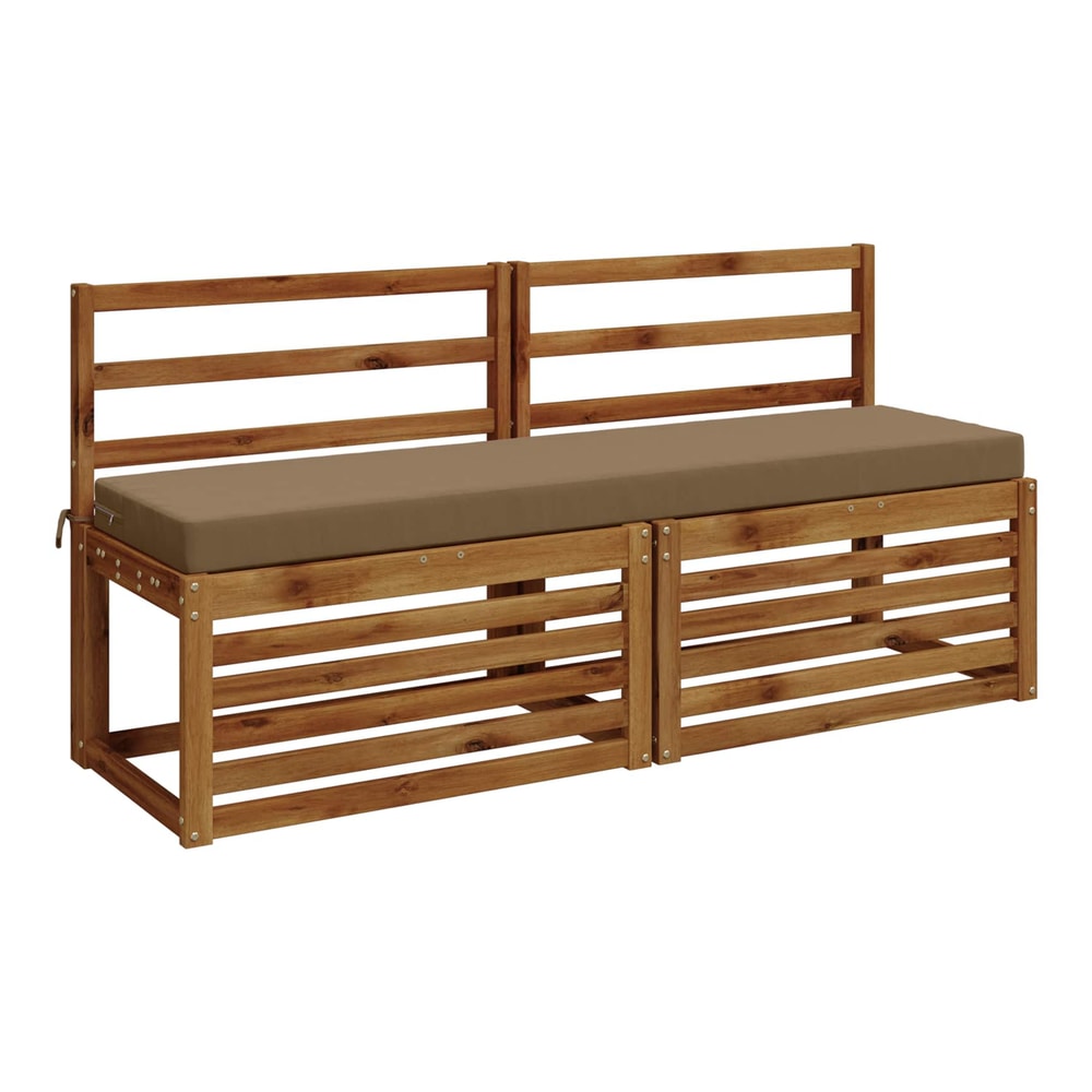 Taupe bench cushions