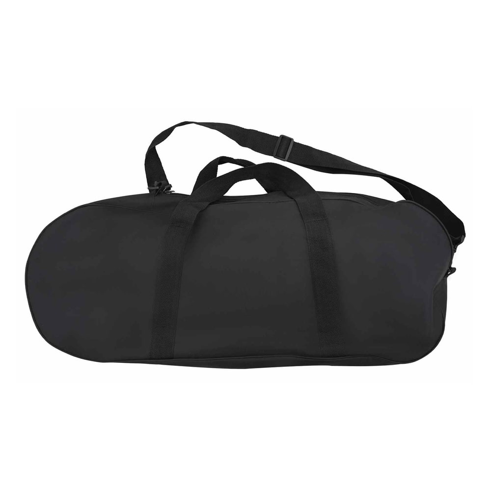 The black carry bag for the snowshoes
