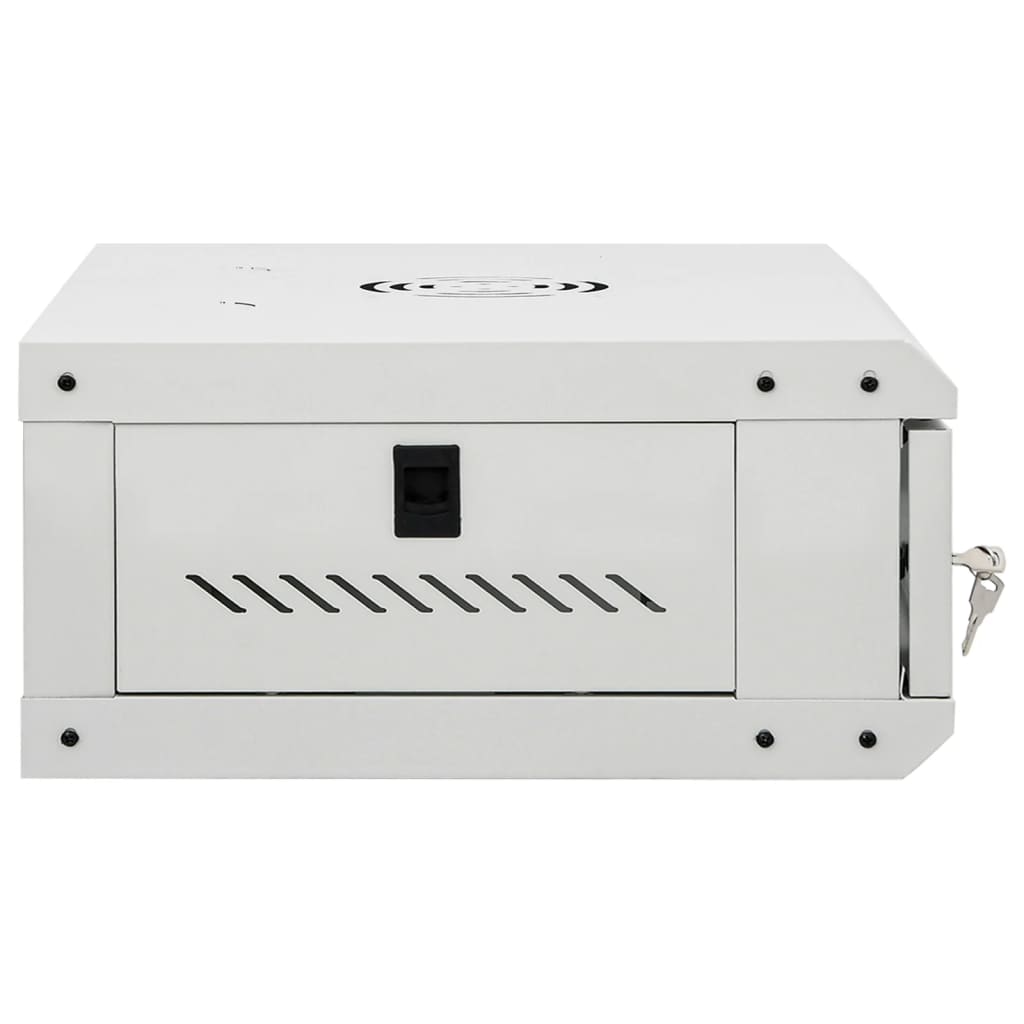 the network storage system viewed from the side showing the ventilation slots and black handle