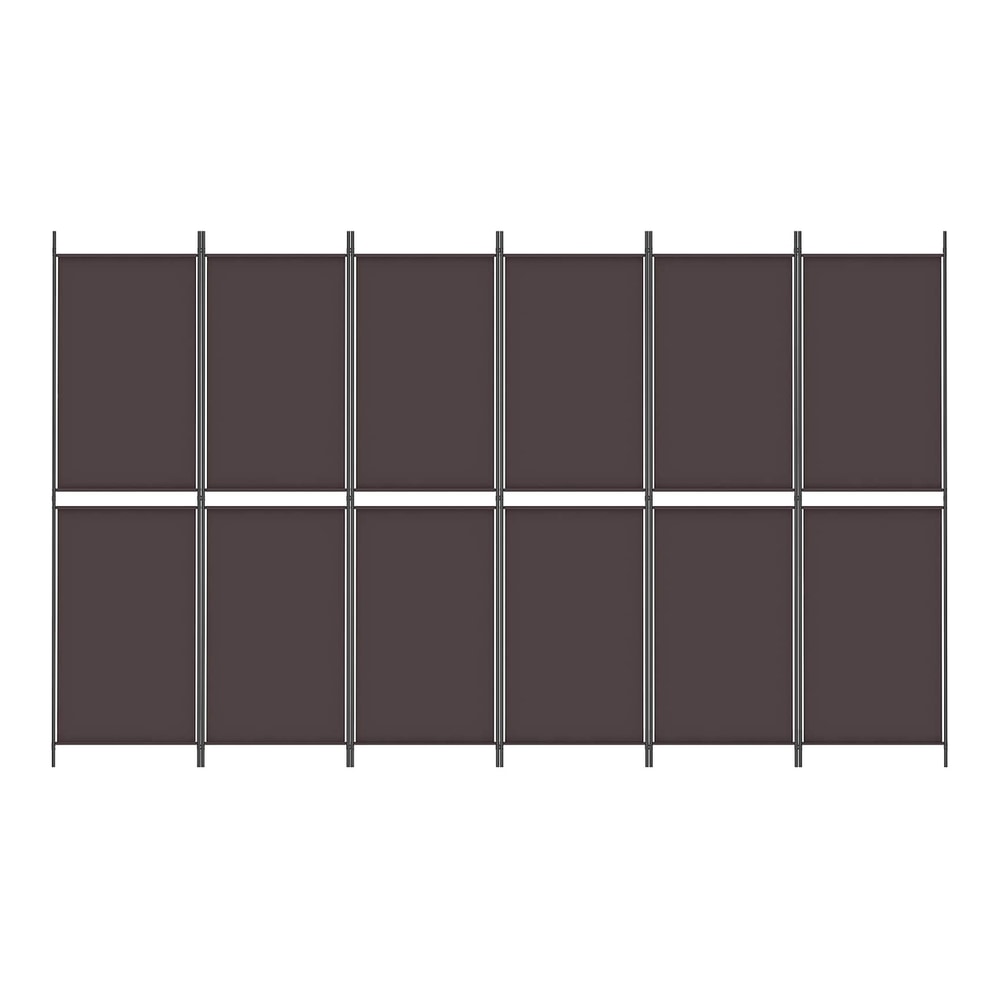 The 6-panel room divider viewed from above, fully extended