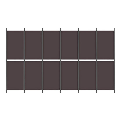 The 6-panel room divider viewed from above, fully extended