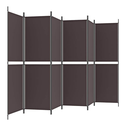 The 6-panel room divider partially folded and angled