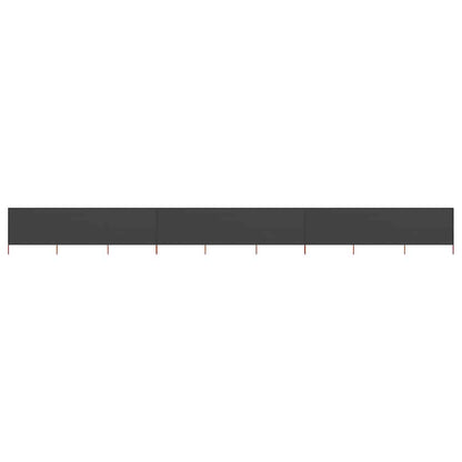 9-panel Wind Screen Fabric 1200x80 cm Drop 80 cm Width 1200 cm Anthracite