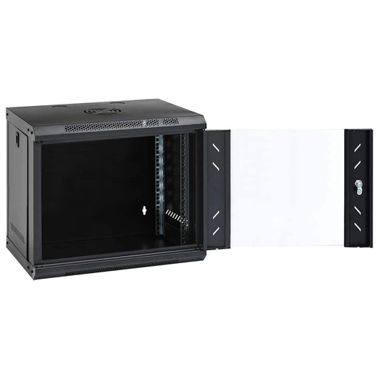 The open network storage system showing the inside rack rails and a white back panel