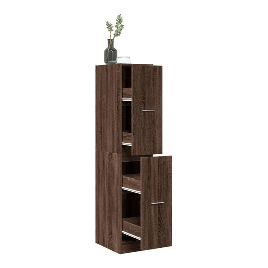 Apothecary Cabinet 30x41x144,5 cm Engineered Wood Width 30 cm Height 144.5 cm Brown oak
